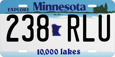 MN license plate 238RLU