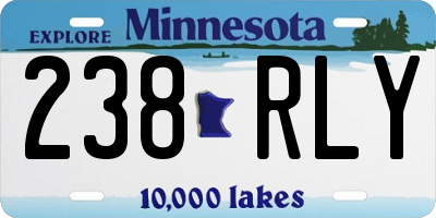 MN license plate 238RLY