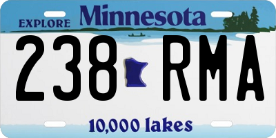 MN license plate 238RMA
