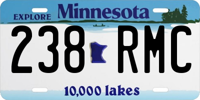 MN license plate 238RMC