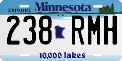 MN license plate 238RMH