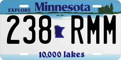 MN license plate 238RMM