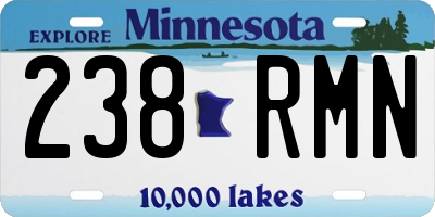 MN license plate 238RMN