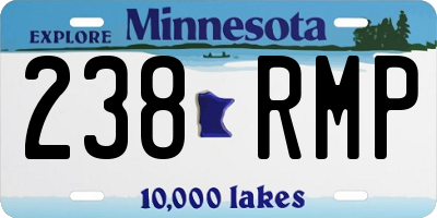 MN license plate 238RMP