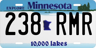 MN license plate 238RMR