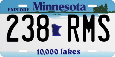 MN license plate 238RMS