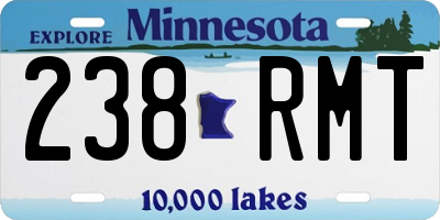 MN license plate 238RMT