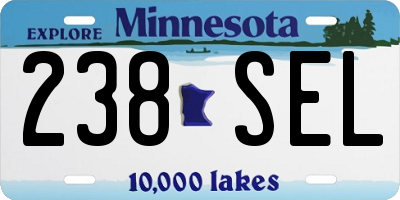 MN license plate 238SEL