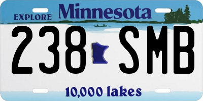 MN license plate 238SMB