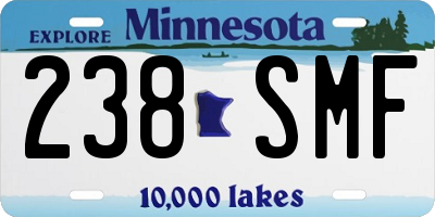 MN license plate 238SMF