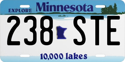 MN license plate 238STE
