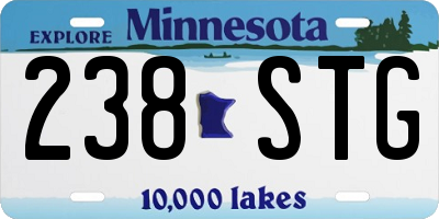MN license plate 238STG