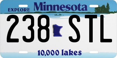 MN license plate 238STL