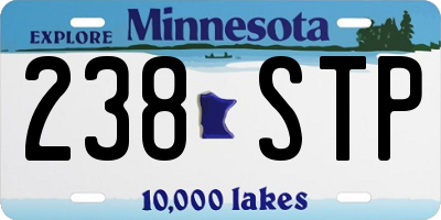 MN license plate 238STP