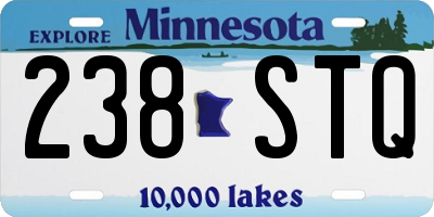 MN license plate 238STQ