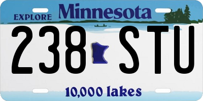 MN license plate 238STU