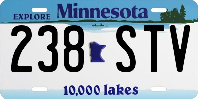 MN license plate 238STV