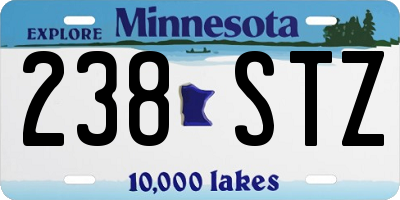 MN license plate 238STZ