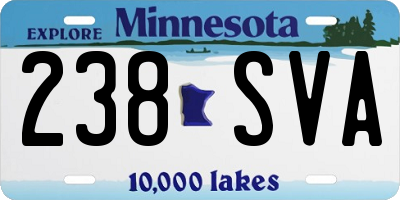 MN license plate 238SVA