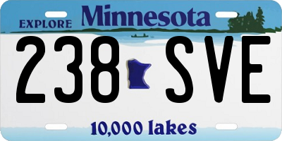 MN license plate 238SVE
