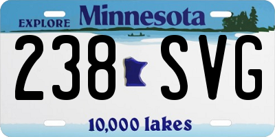 MN license plate 238SVG