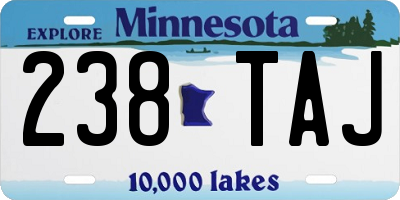 MN license plate 238TAJ