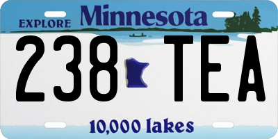 MN license plate 238TEA