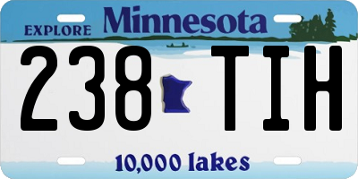 MN license plate 238TIH