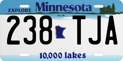 MN license plate 238TJA