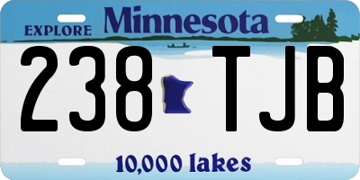 MN license plate 238TJB