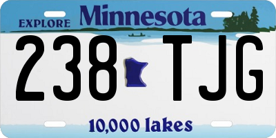 MN license plate 238TJG