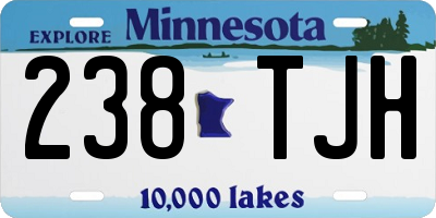 MN license plate 238TJH