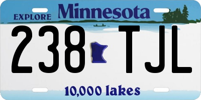 MN license plate 238TJL