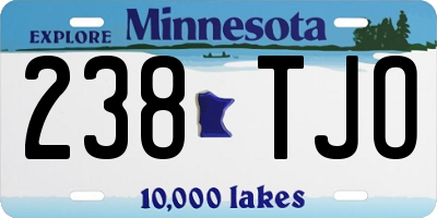 MN license plate 238TJO