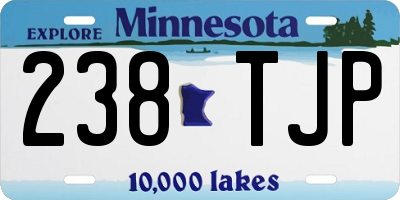 MN license plate 238TJP