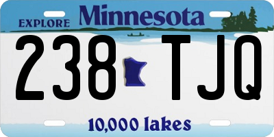 MN license plate 238TJQ