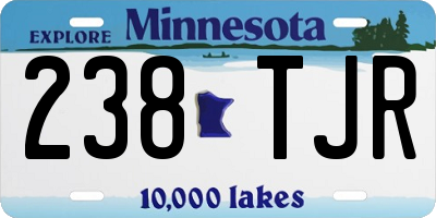 MN license plate 238TJR