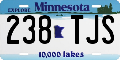 MN license plate 238TJS
