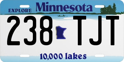 MN license plate 238TJT