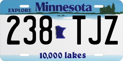 MN license plate 238TJZ