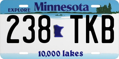 MN license plate 238TKB