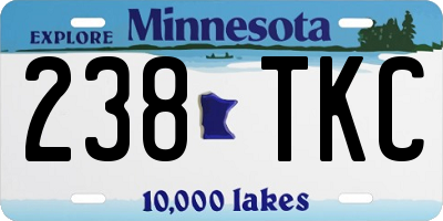 MN license plate 238TKC
