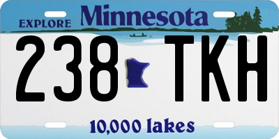 MN license plate 238TKH