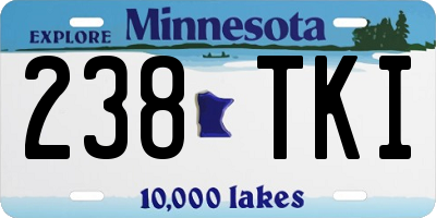 MN license plate 238TKI