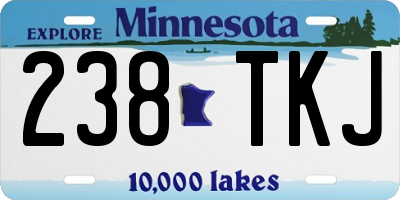 MN license plate 238TKJ
