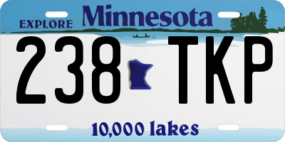 MN license plate 238TKP