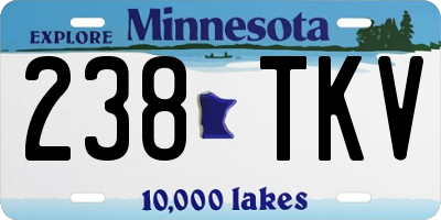 MN license plate 238TKV