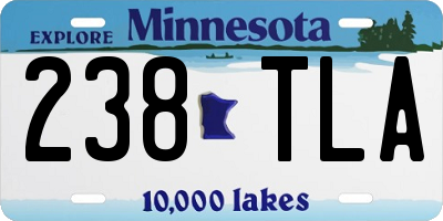 MN license plate 238TLA