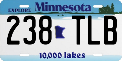 MN license plate 238TLB