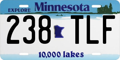 MN license plate 238TLF